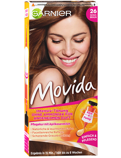 Garnier Movida 26 Goldbraun Produktverpackung Vorderseite
